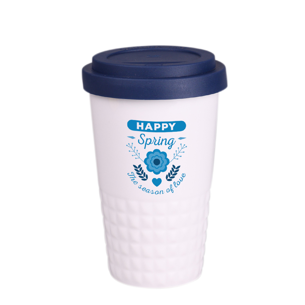 Kubek Freedom Excellence Classic 280 ml P041852M biały / granatowy