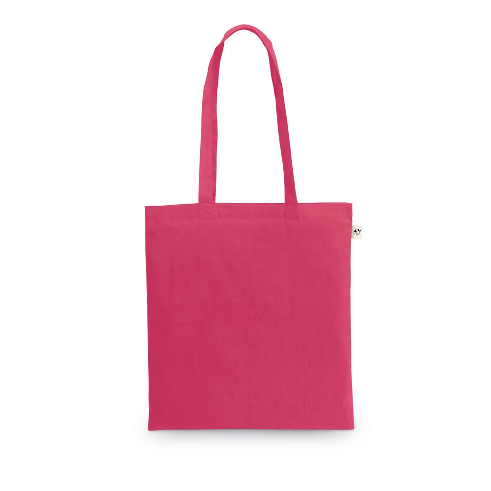 MEXICO. Torba wykonana w recyklingowanej bawełny (70%) i w poliestru (30% rPET) (150 g/m²) P097465S różowy