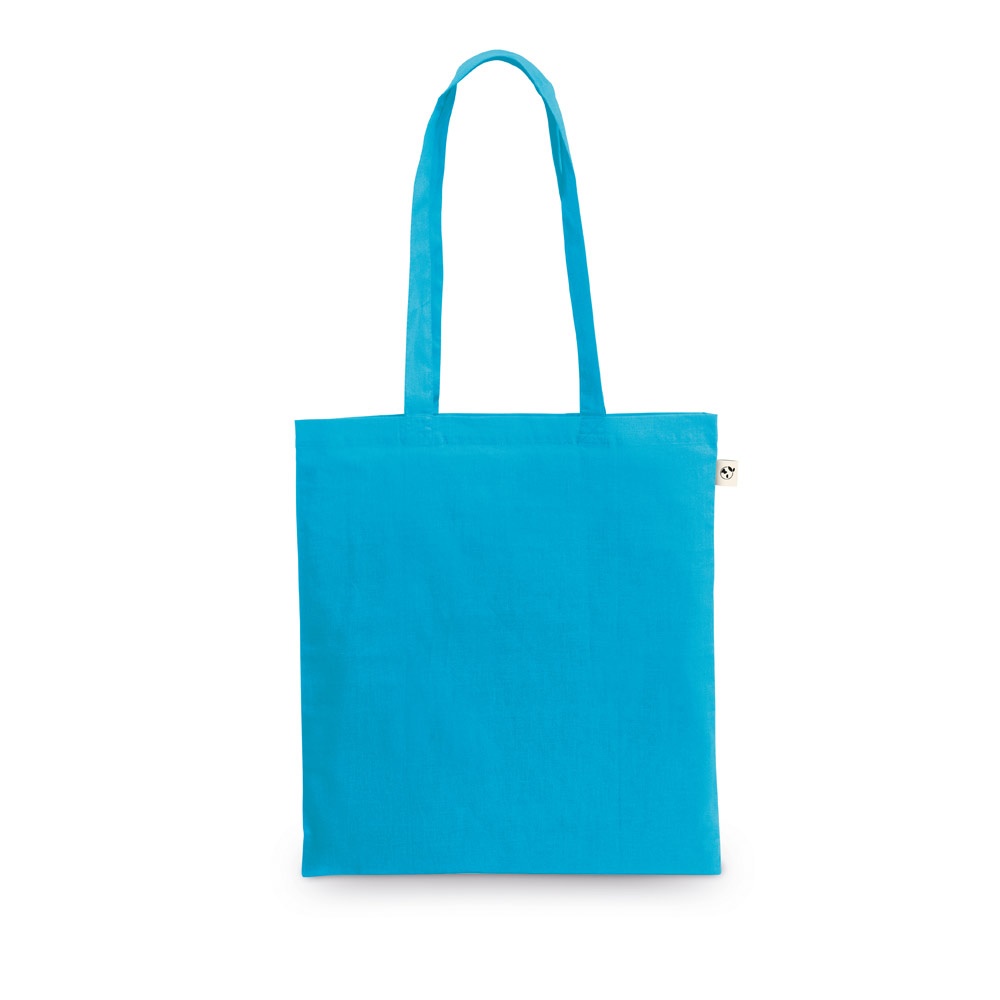 MEXICO. Torba wykonana w recyklingowanej bawełny (70%) i w poliestru (30% rPET) (150 g/m²) P097465S błękitny
