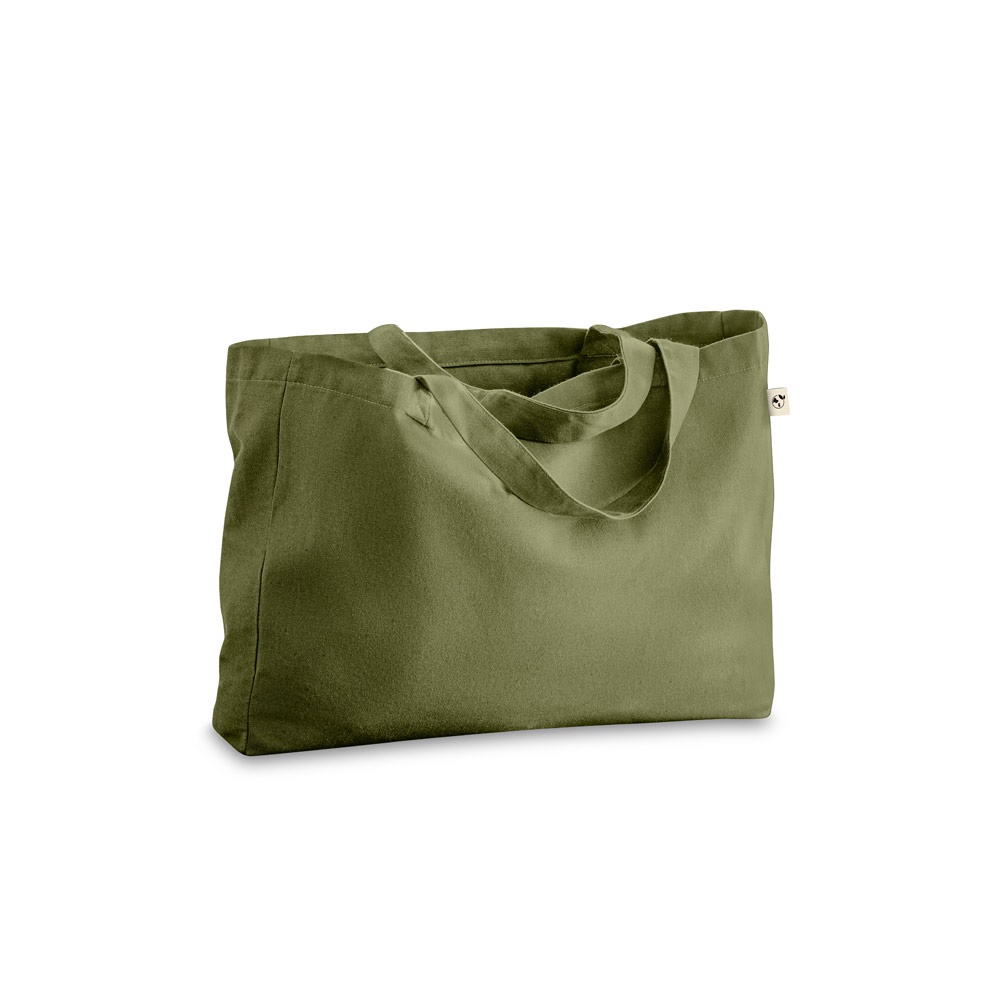 CAMDEN. Torba z bawełny (50%), bawełny z recyklingu (30%) i poliester (20% rPET) (280 g/ m²) P046536S ciemny zielony