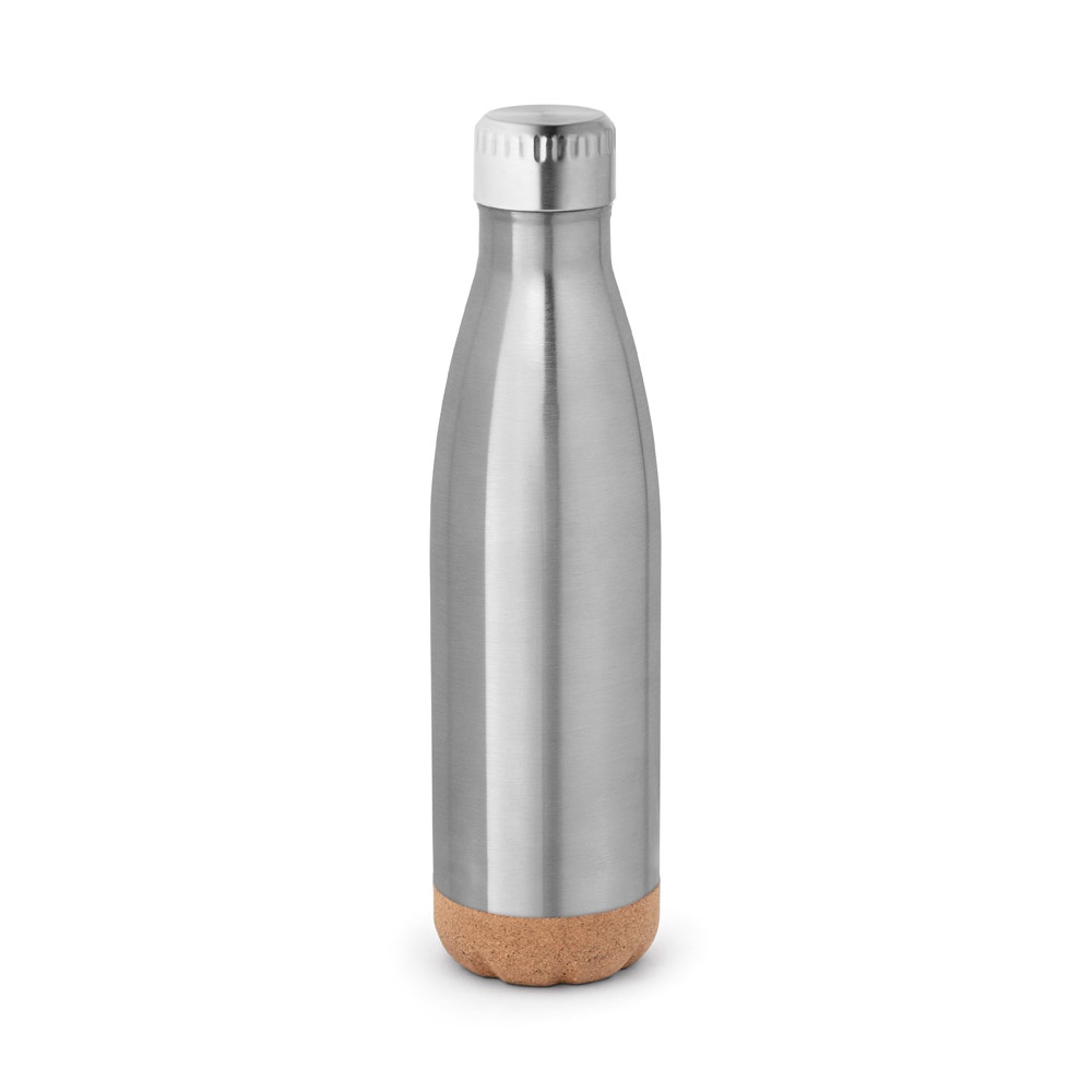 SOLBERG. Termos ze stali nierdzewnej i korkową podstawą 560 ml P043829S satynowy srebrny