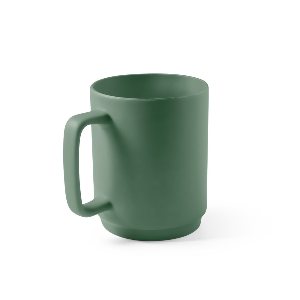 MIGHTY. Ceramiczny kubek z cylindrycznym korpusem 330 mL P054184S wojskowy zielony