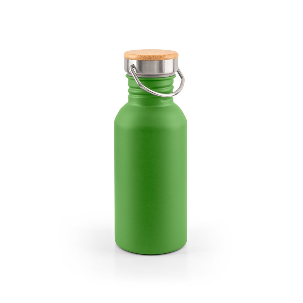 EWING. Butelka ze stali nierdzewnej z pojedynczą ścianką (90% z recyklingu) P145111S zielony