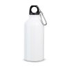 LANDSCAPE S. Aluminiowa butelka sportowa z karabińczykiem 400 ml P037266S biały