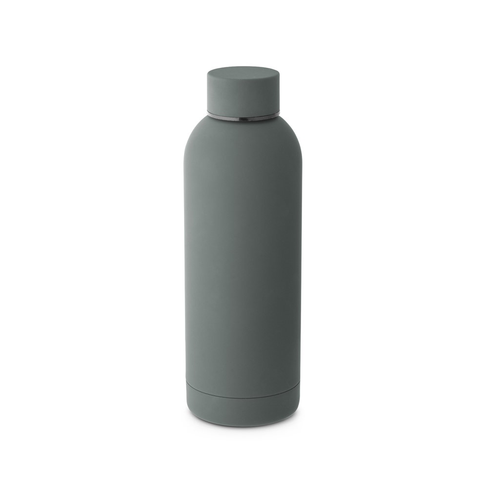 ODIN. Butelka próżniowa ze stali nierdzewnej (36% z recyklingu) o podwójnych ściankach 550 mL P041177S ciemny szary