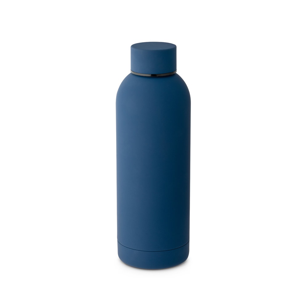 ODIN. Butelka próżniowa ze stali nierdzewnej (36% z recyklingu) o podwójnych ściankach 550 mL P041177S granatowy