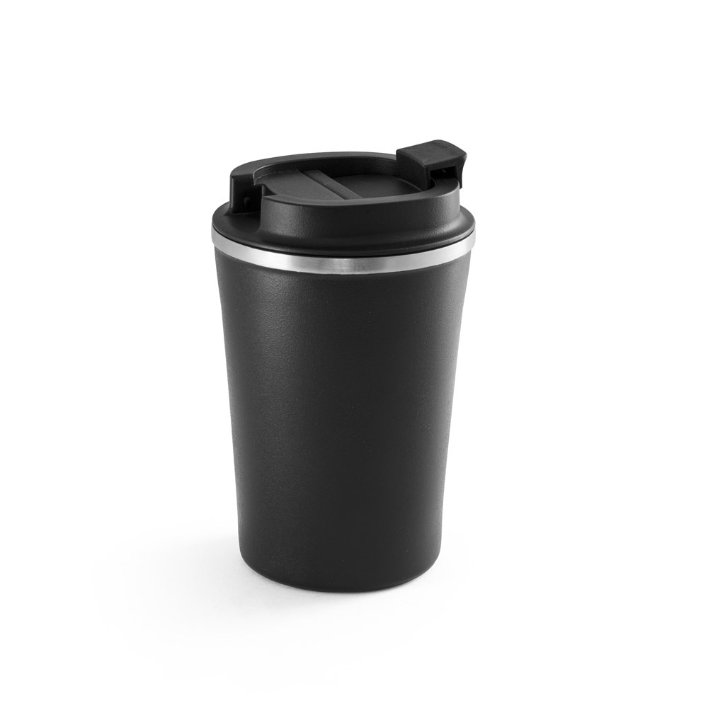 PHELPS. Kubek podróżny 470 ml ze stali nierdzewnej i PP P043865S czarny