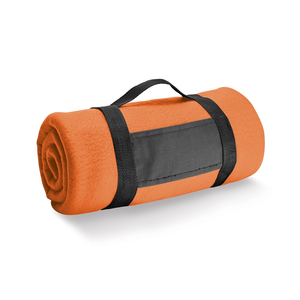 THORPE. Koc polarowy (180 g/m²) ze zdejmowanym uchwytem P038319S pomarańczowy
