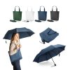 SKYLAR. Parasol 2 w 1 z torbą na zakupy z poliestru z recyklingu w zestawie P083180S