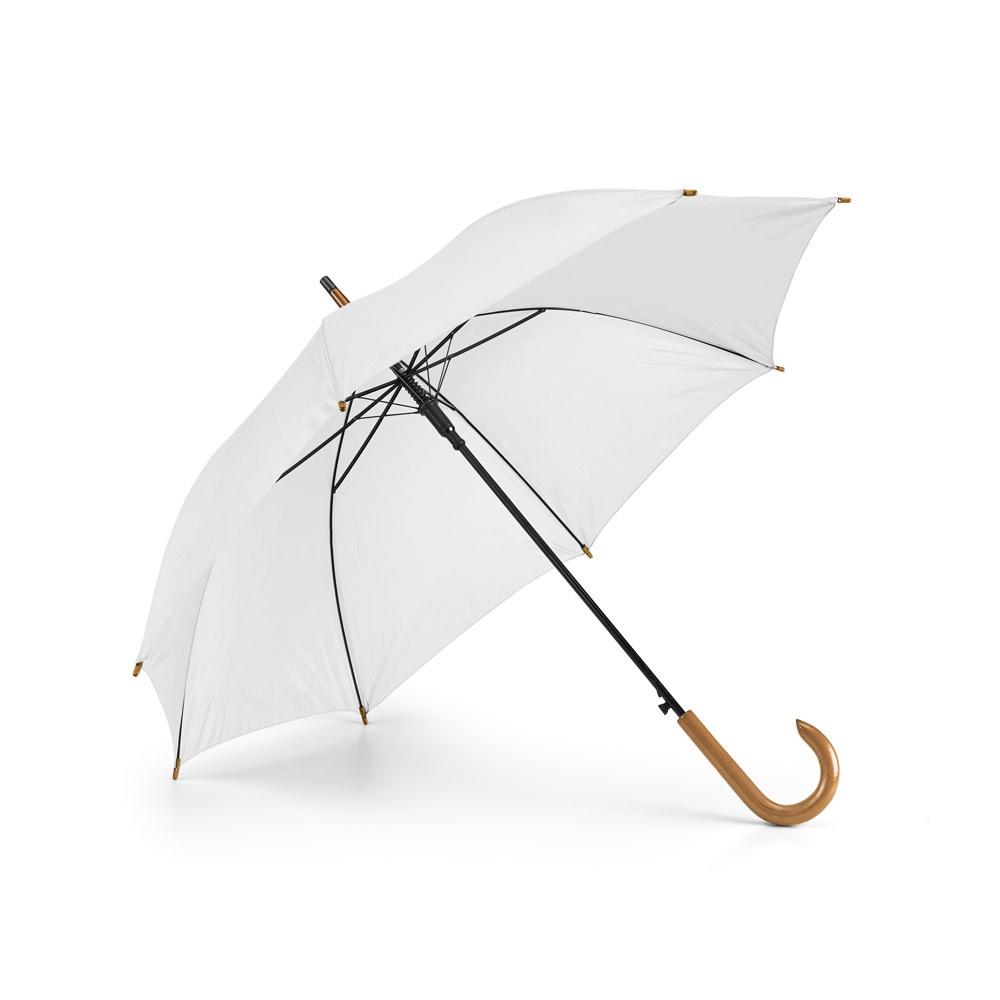 PATTI. Parasol z poliestru 190T z automatycznym otwieraniem P038349S biały