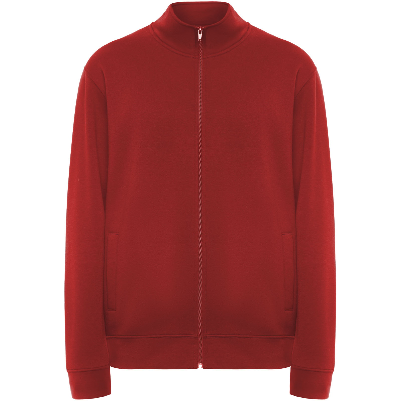 Ulan bluza unisex z zamkiem błyskawicznym na całej długości P081504C czerwony