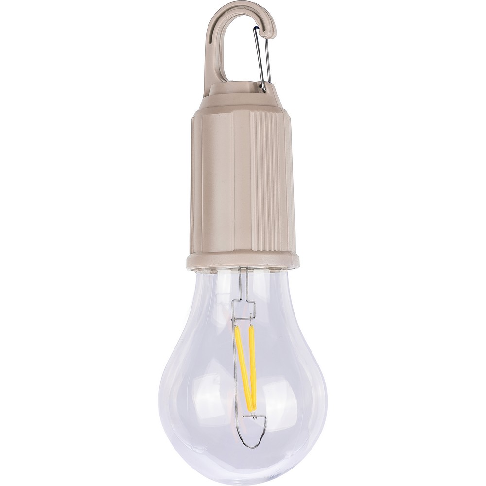 Wisząca lampka "żarówka", karabińczyk P105311X beżowy