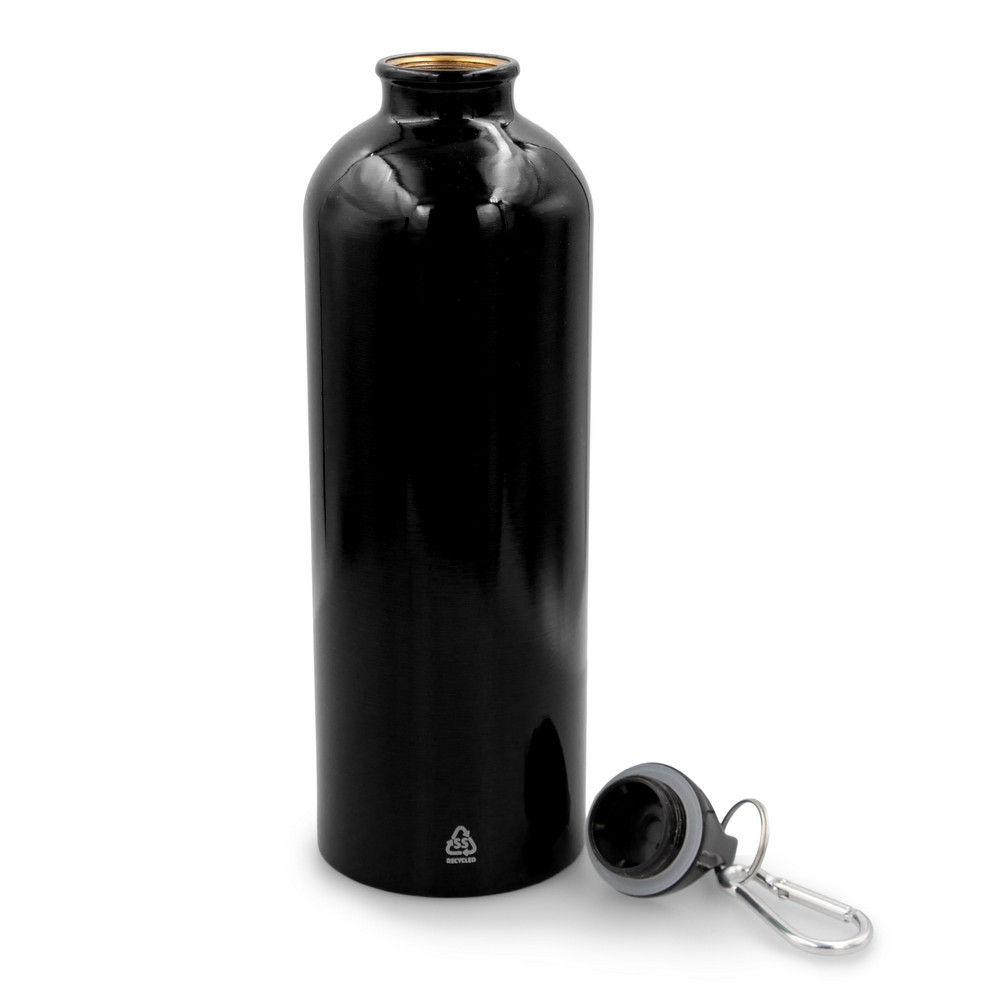 Butelka sportowa 750 ml z karabińczykiem | Laveriano P151752X czarny