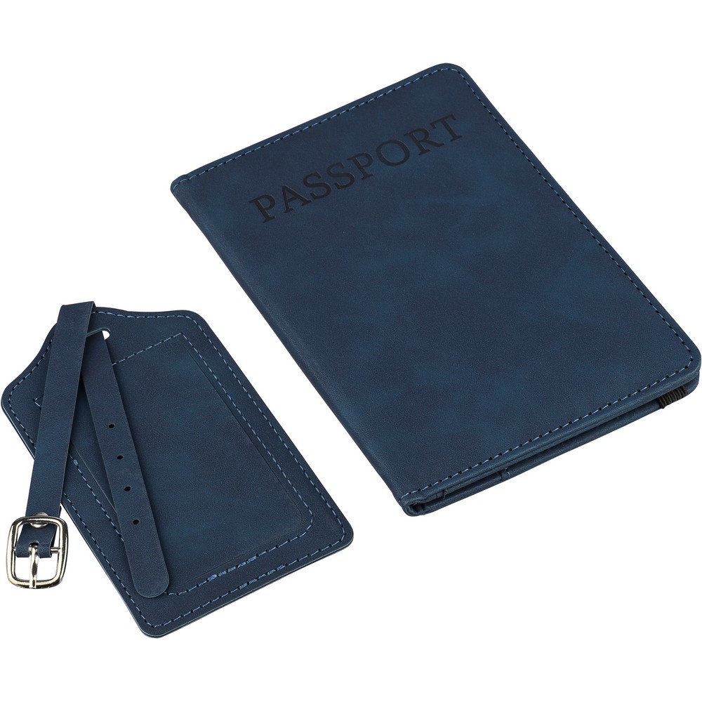 Zestaw podrożny: etui do paszportu i zawieszka do bagażu P151892X AX-VB183-W