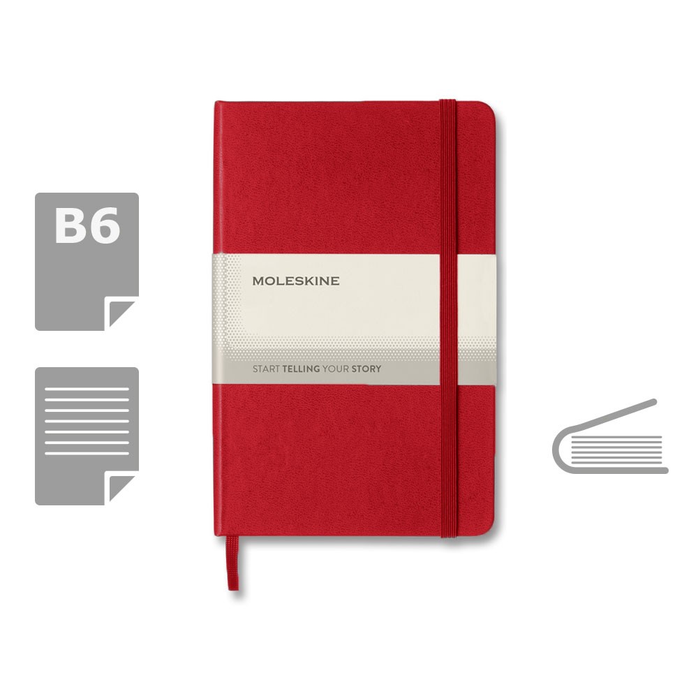 MOLESKINE Notatnik ok. B6 P008350X czerwony