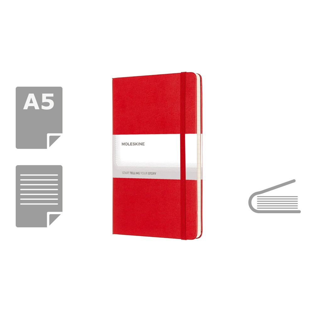 MOLESKINE Notatnik ok. A5 P007547X czerwony