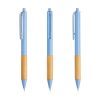 Długopis z recyklingowanego ABS z bambusowym detalem / Buastel P152331P sky blue