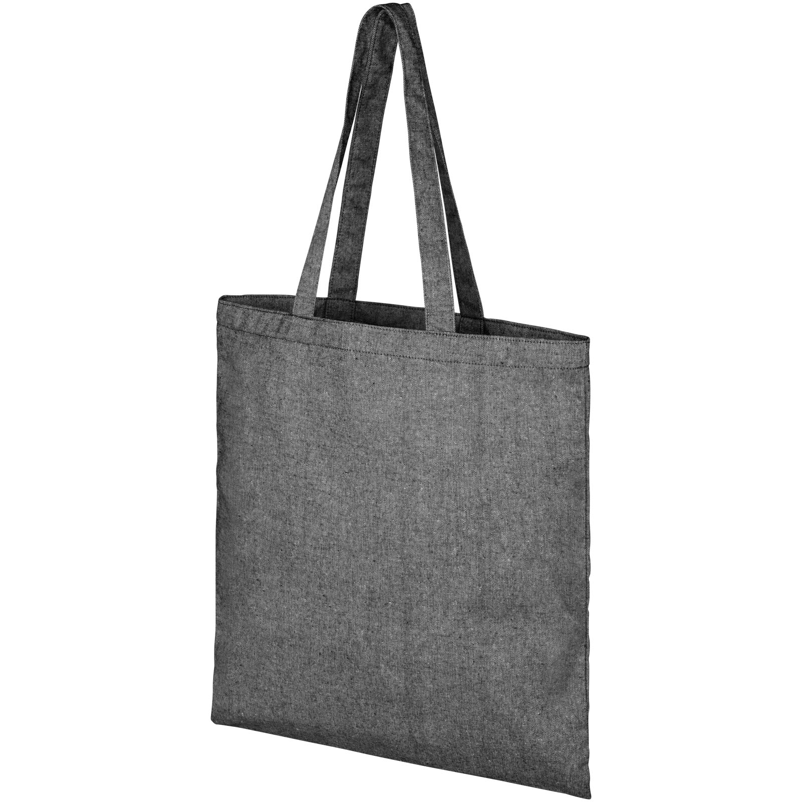 Torba na zakupy z recyklingu o gramaturze 210 g/m² Pheebs P073430C czarny melanż