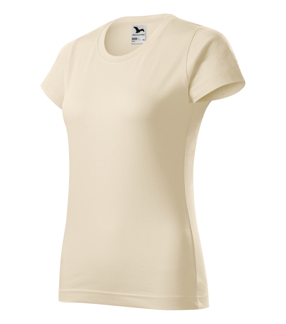 Koszulka damska Basic P021550F migdałowy