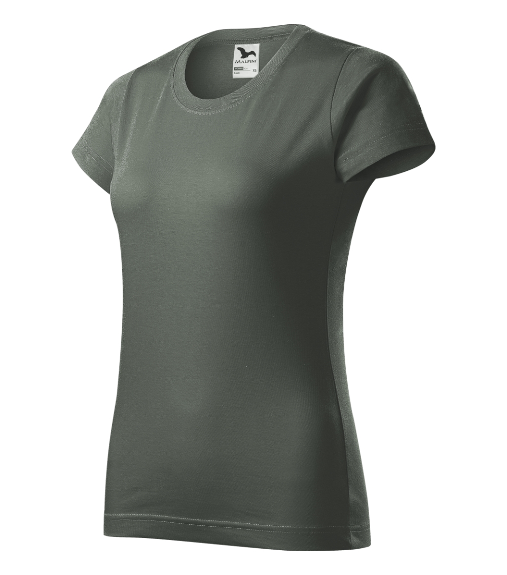 Koszulka damska Basic P021550F ciemny khaki