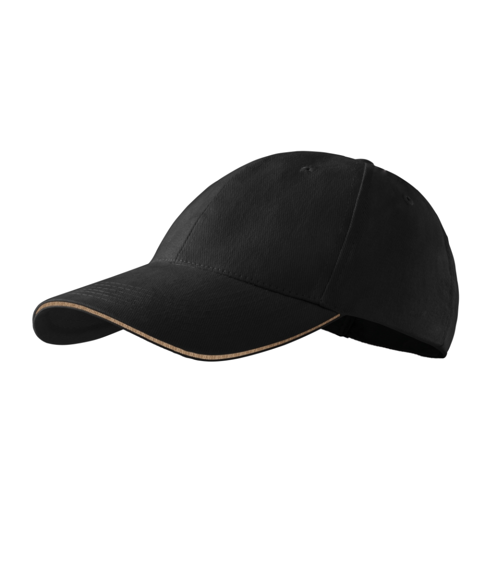 Czapka unisex Sandwich 6P P026007F czarny