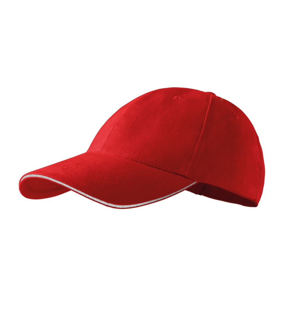 Czapka unisex Sandwich 6P P026007F czerwony
