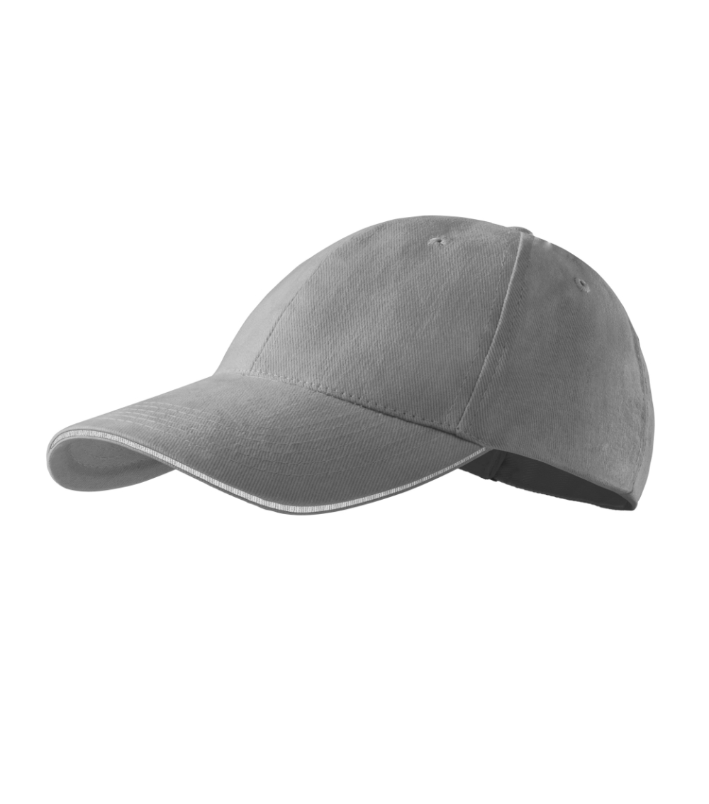 Czapka unisex Sandwich 6P P026007F siwoszary