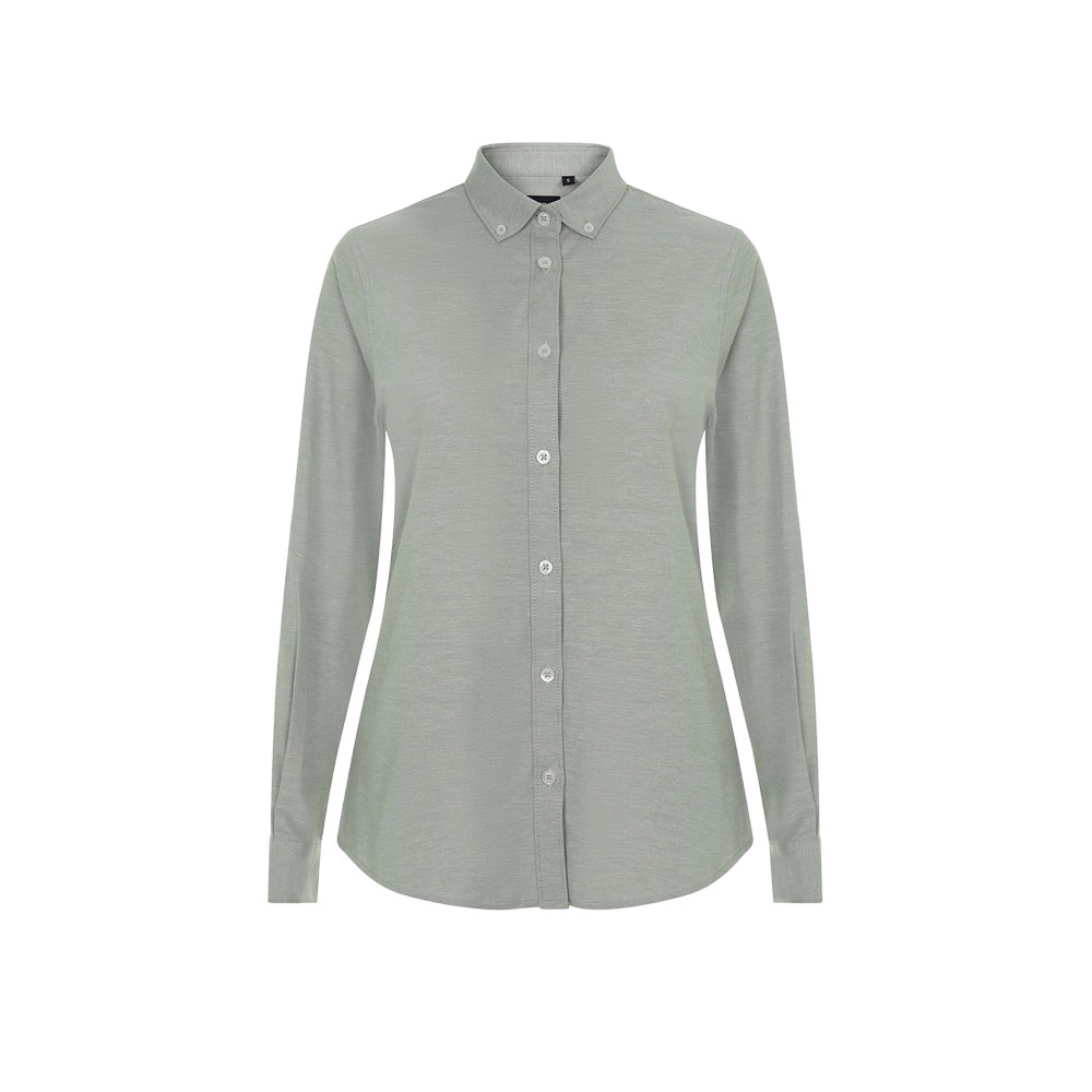 VL PRITHVI WOMEN. Koszula Oxford (180 g/m²) dla kobiet, wykonana z bawełny (50%), poliestru (45%) i elastanu (5%) P153675S zielony