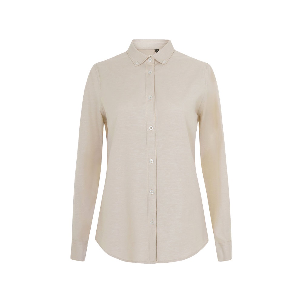 VL PRITHVI WOMEN. Koszula Oxford (180 g/m²) dla kobiet, wykonana z bawełny (50%), poliestru (45%) i elastanu (5%) P153675S jasny naturalny