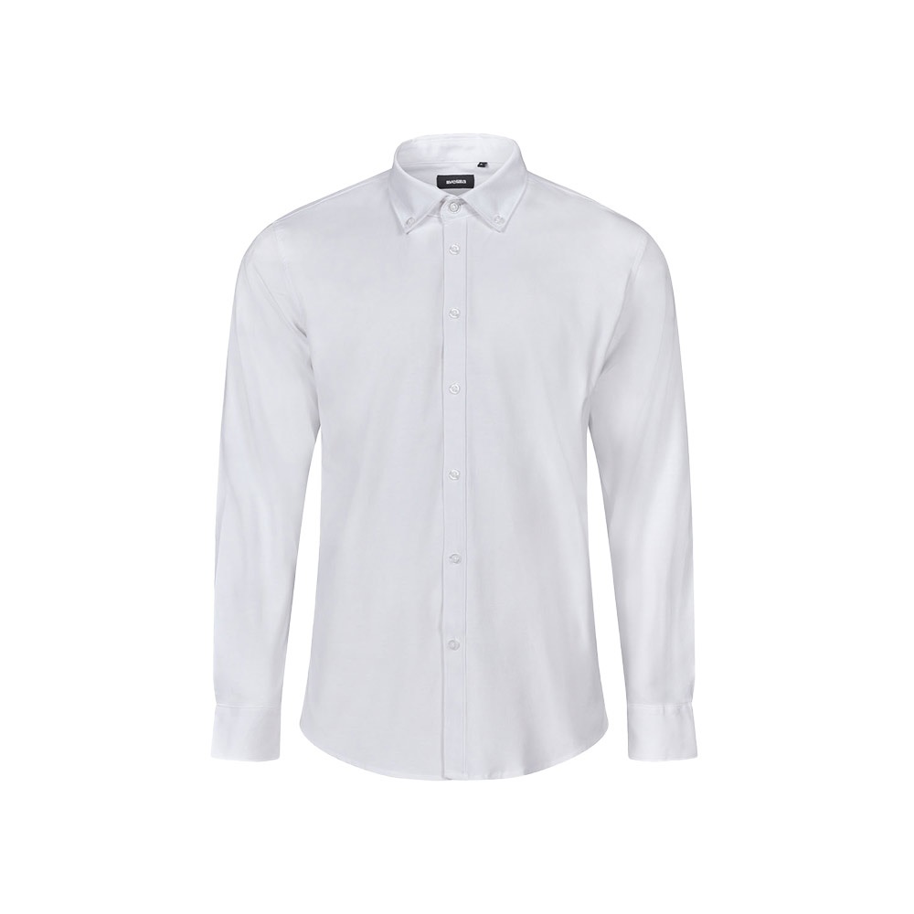 VL PRITHVI MAN. Męska koszula Oxford (180 g/m²) z bawełny (50%), poliestru (45%) i elastanu (5%) P153705S biały