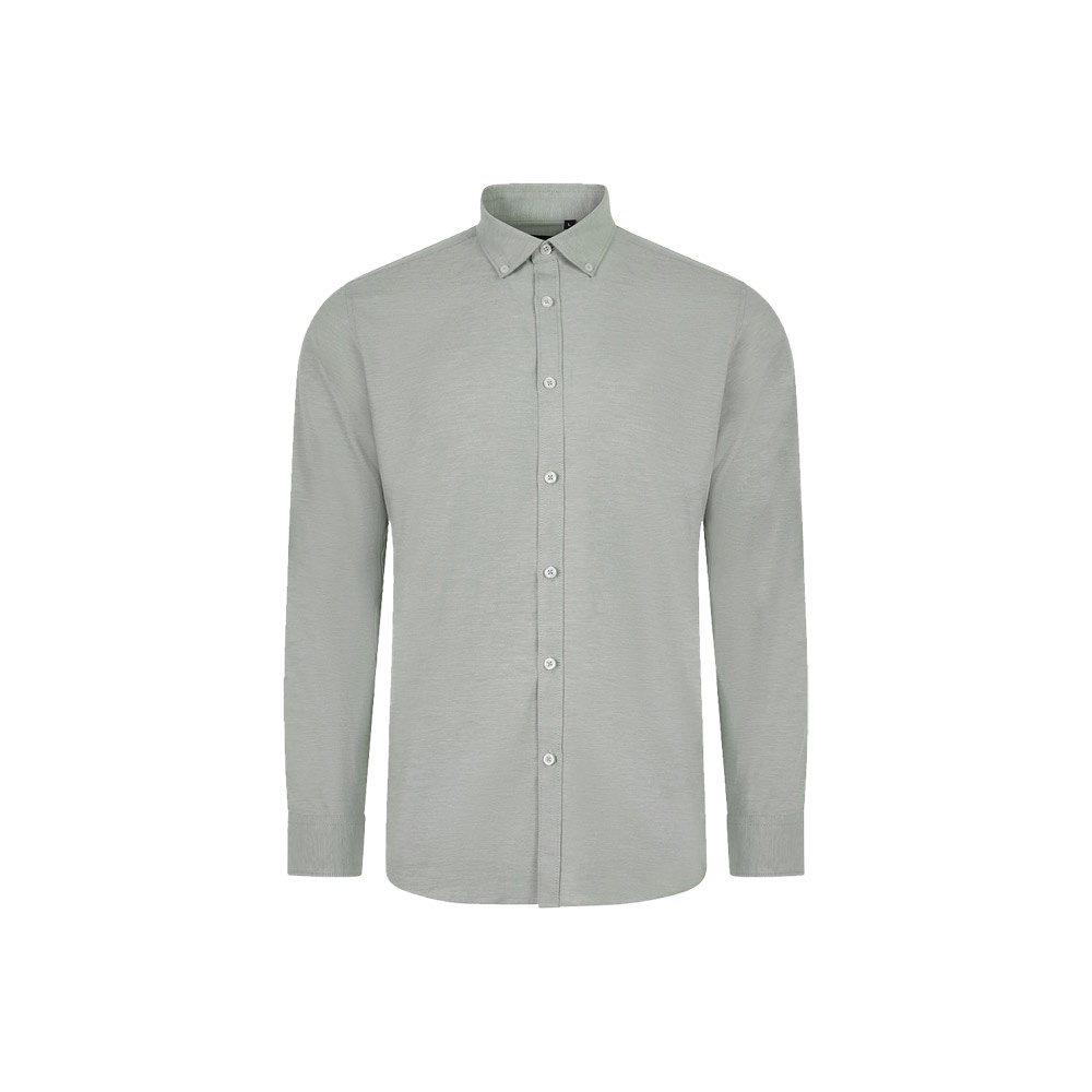 VL PRITHVI MAN. Męska koszula Oxford (180 g/m²) z bawełny (50%), poliestru (45%) i elastanu (5%) P153705S zielony