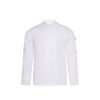 VL AGNI. Kurtka kucharska unisex (190 g/m²) z bawełny (35%) i poliestru z recyklingu (65%) P153747S biały