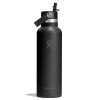 621 ML STANDARD FLEX STRAW CAP BLACK P154686P