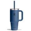 710 ML TRAVEL TUMBLER CLEAR LID HARBOR BLUE P154704P