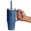 710 ML TRAVEL TUMBLER CLEAR LID HARBOR BLUE P154704P