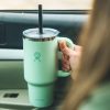 710 ML TRAVEL TUMBLER CLEAR LID MERMAID GREEN P154703P