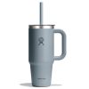 710 ML TRAVEL TUMBLER CLEAR LID SHALE GRAY P154705P