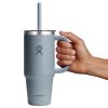 710 ML TRAVEL TUMBLER CLEAR LID SHALE GRAY P154705P
