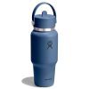 710 ML WIDE FLEX STRAW TRAVEL BOTTLE HARBOR BLUE P154653P