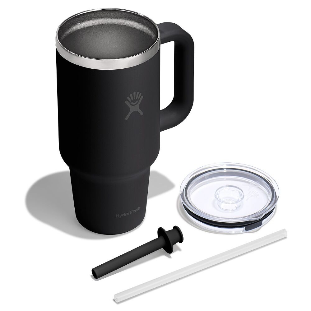 946 ML TRAVEL TUMBLER CLEAR LID BLACK P154719P