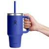 946 ML TRAVEL TUMBLER CLEAR LID CAPRI BLUE P154712P