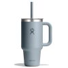 946 ML TRAVEL TUMBLER CLEAR LID SHALE GRAY P154715P