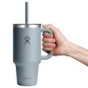 946 ML TRAVEL TUMBLER CLEAR LID SHALE GRAY P154715P