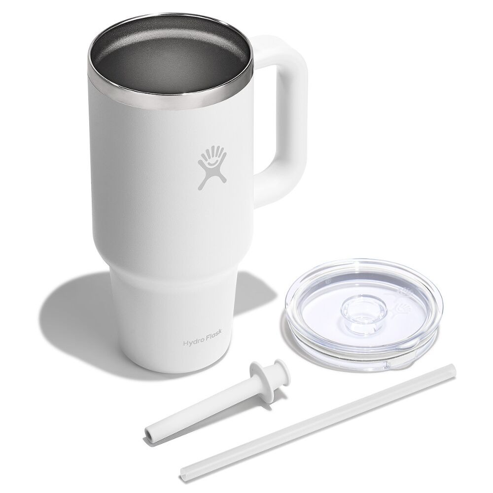 946 ML TRAVEL TUMBLER CLEAR LID WHITE P154720P