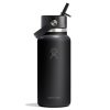 946 ML WIDE FLEX STRAW CAP BLACK P154665P