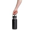946 ML WIDE FLEX STRAW CAP BLACK P154665P