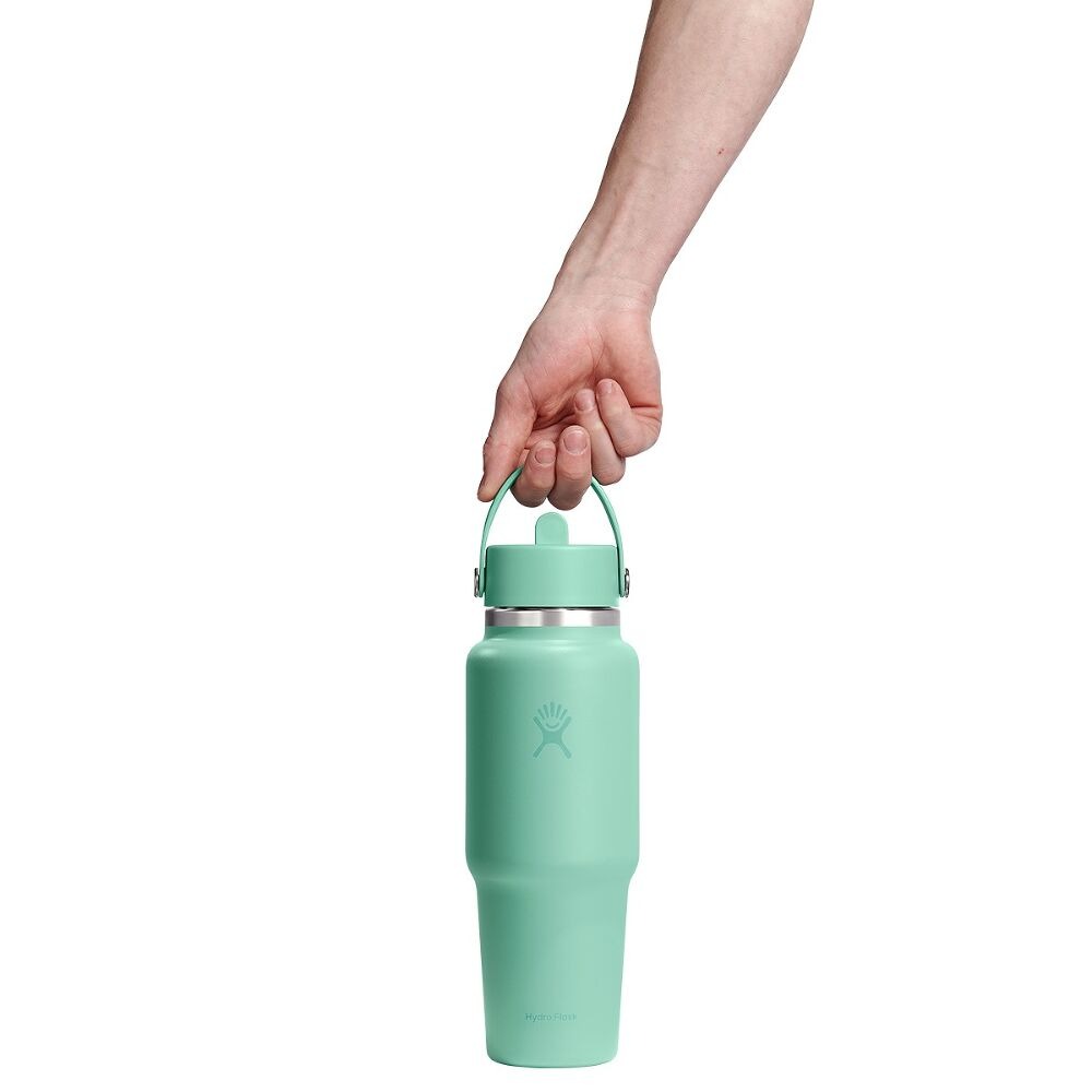 946 ML WIDE FLEX STRAW TRAVEL BOTTLE MERMAID GREEN P154676P