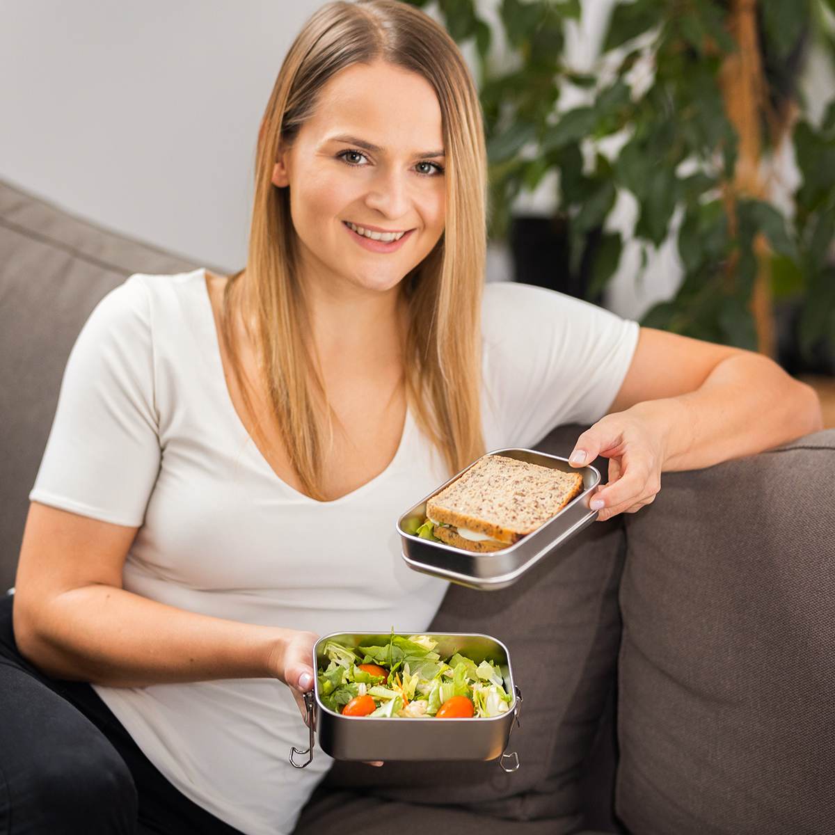 Double lunch box Alcora 1100 ml P132881R