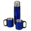 Metalowy termos Picnic 480 ml + 2 kubki P050109R