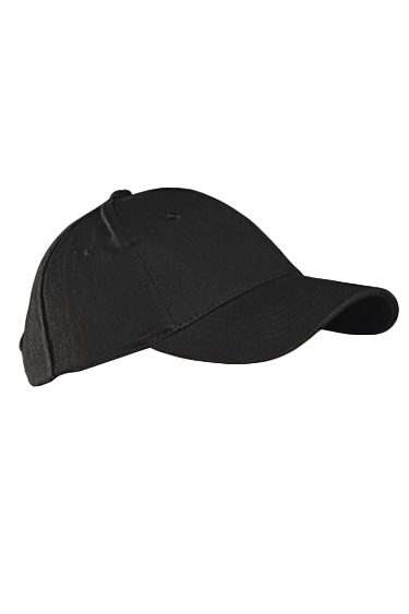 Czapka 6 panelowa bawełniana zapięcie na rzep P139506H black